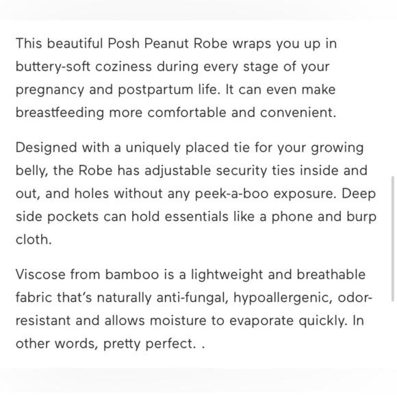 Posh Peanut Eloise Teal Pink Floral Mommy Robe Maternity Post Partum Loungewear - Picture 7 of 7